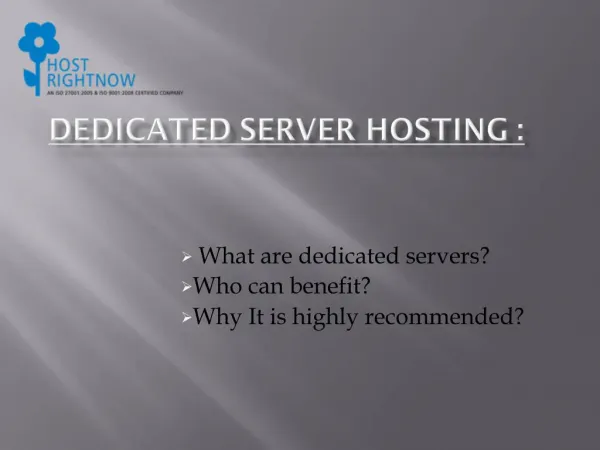 Best Dedicated Server Hosting In India