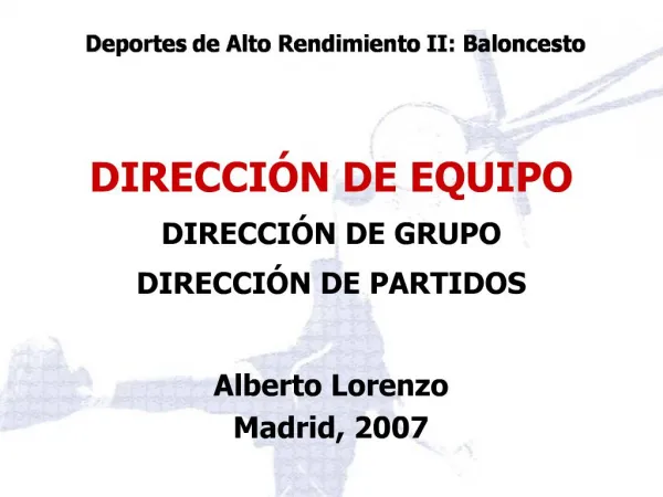 Alberto Lorenzo
Madrid, 2007