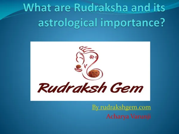 Astrology and Rudraksh Beads