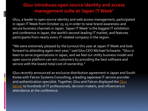 Gluu introduces open source identity and access management s