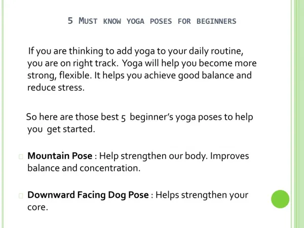 How To Start Doing Yoga For Beginners