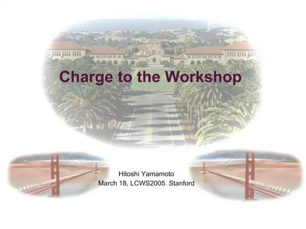 Charge to the Workshop