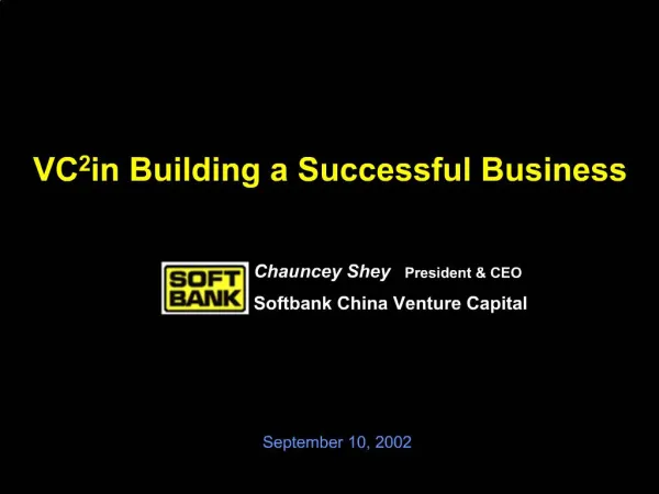 VC2 in Building a Successful Business