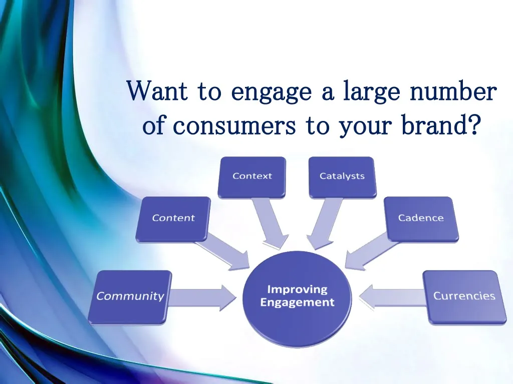 want to engage a large number of consumers