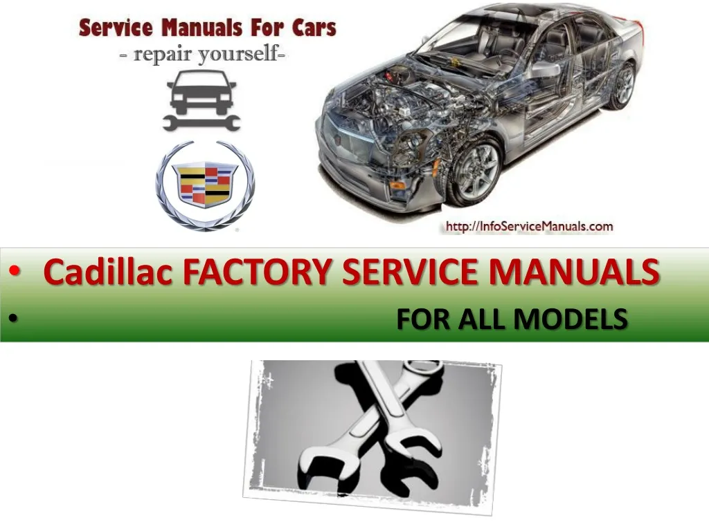 cadillac factory service manuals for all models