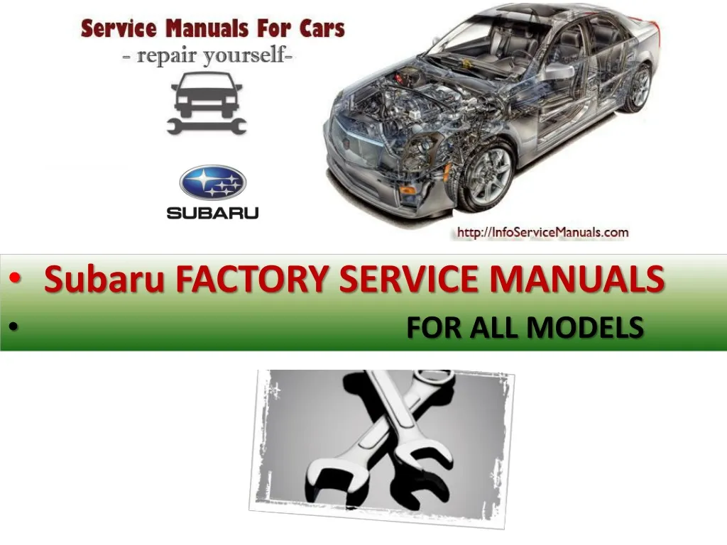 subaru factory service manuals for all models