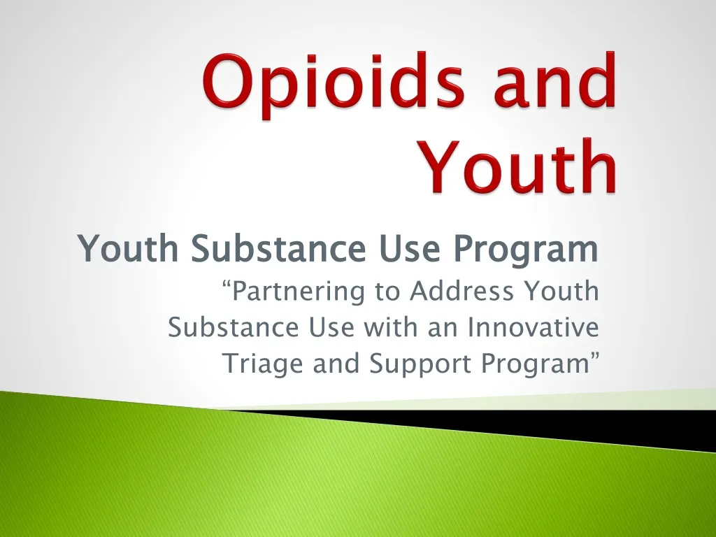 opioids and youth