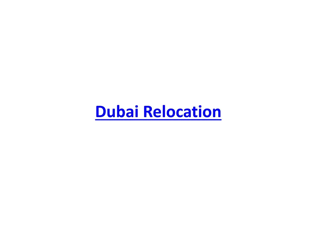 dubai relocation