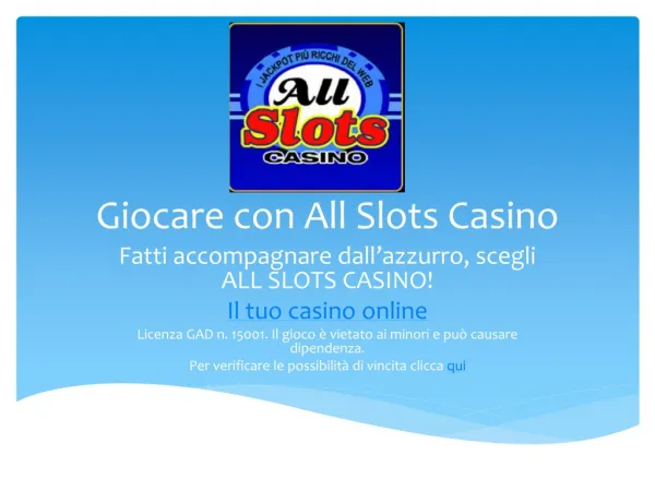 Giocare con All Slots Casino