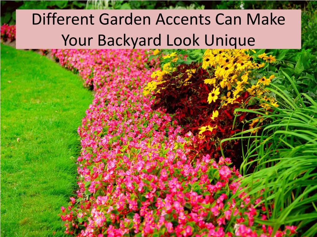 different garden accents can make your backyard look unique