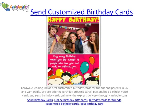 Customized birthday cards