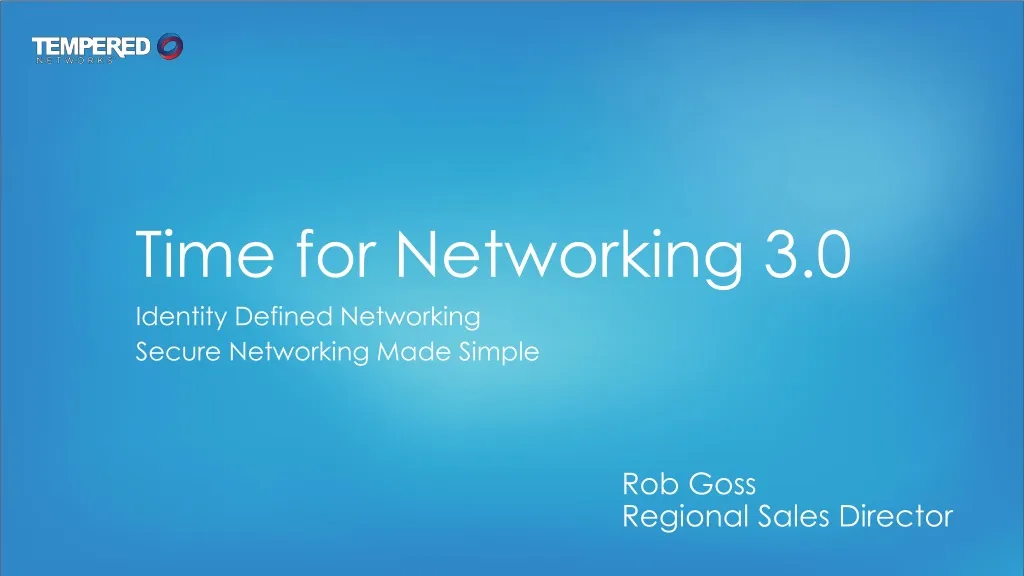time for networking 3 0