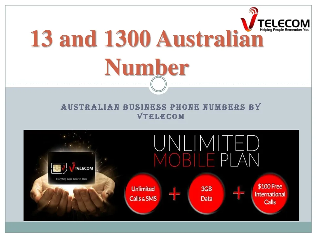 13 and 1300 australian number
