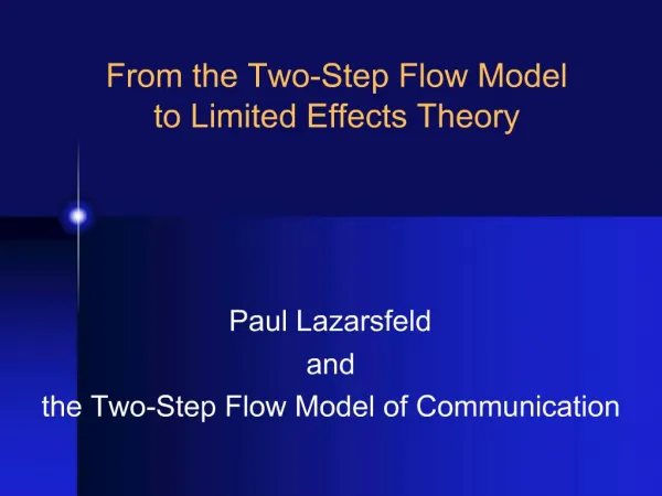 The Two-Step Flow of Communication