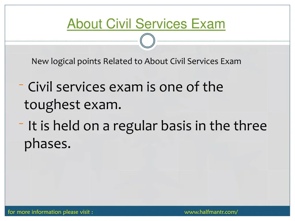 about civil services exam