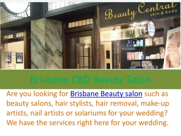 Brisbane CBD Beauty Salon in Brisbane