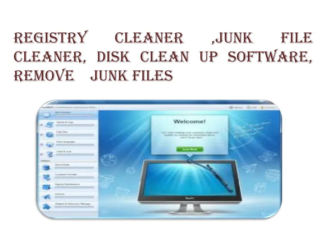 registry cleaner junk file cleaner disk clean