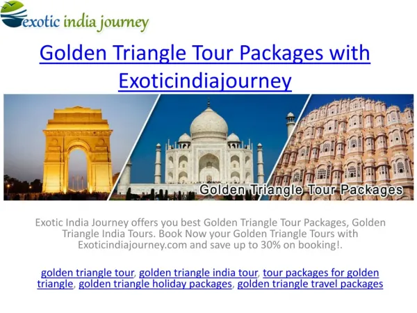 golden triangle tour packages