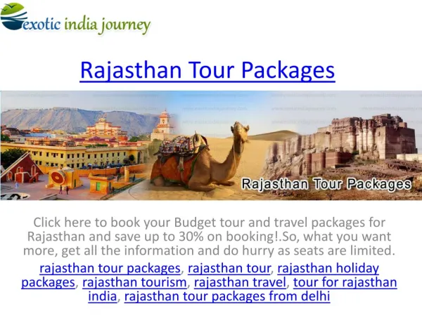 tour for rajasthan india