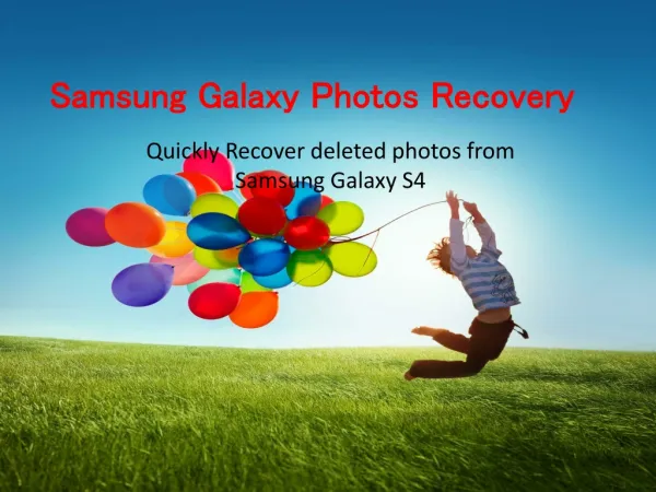 How to recover deleted photos from Samsung Galaxy