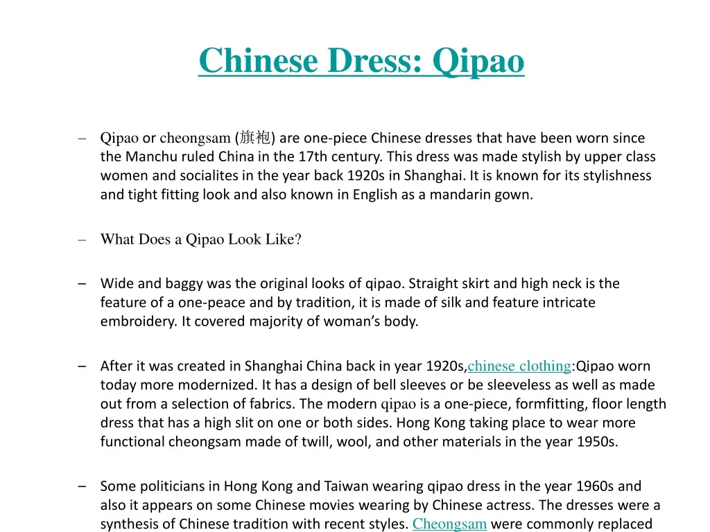 chinese dress qipao