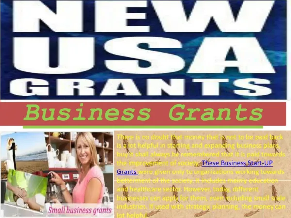 Meet the Business Grants and Government Business Grants With