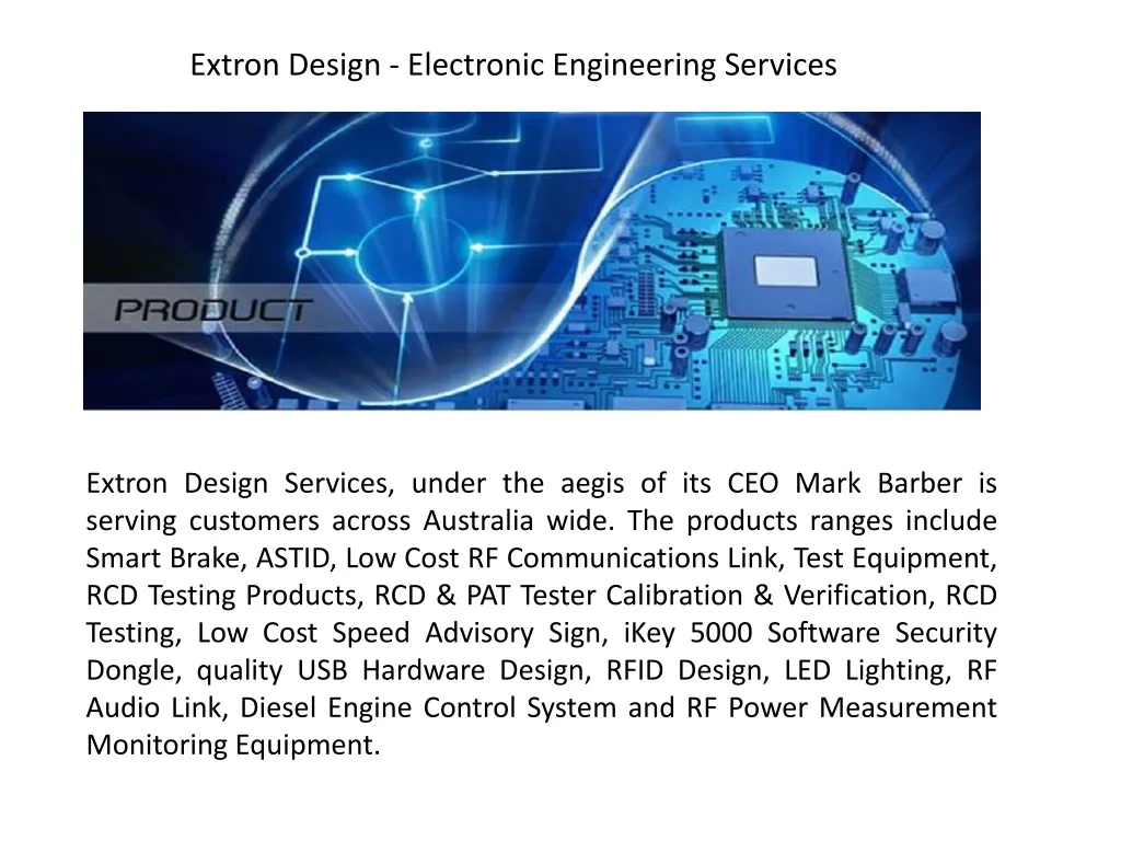 extron design electronic engineering services