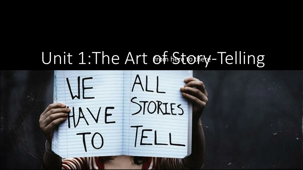 unit 1 the art of story telling