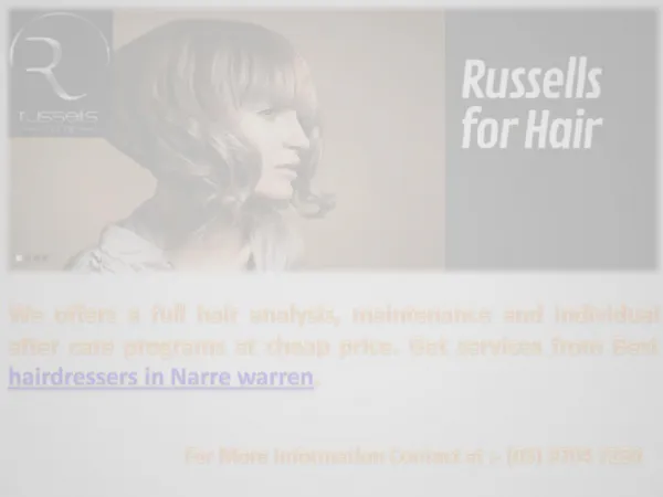 Russell’s for Hair - Best hairdressers in Narre warren