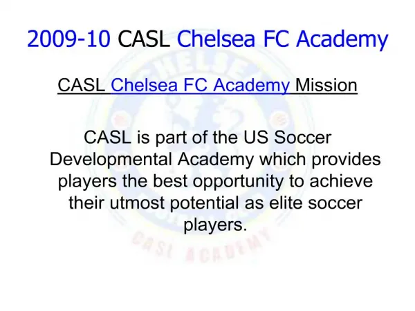 2009-10 casl chelsea fc academy