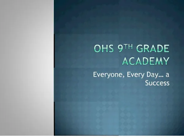 ohs 9th grade academy
