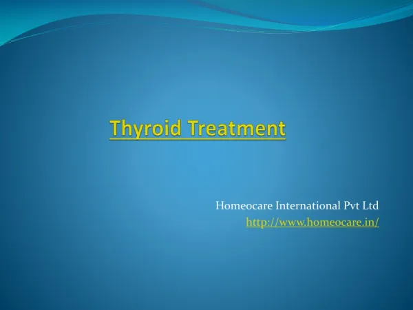 Homeopathy treatment for thyroid