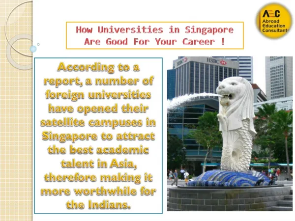 Universities in Singapore Are Good For Your Career !