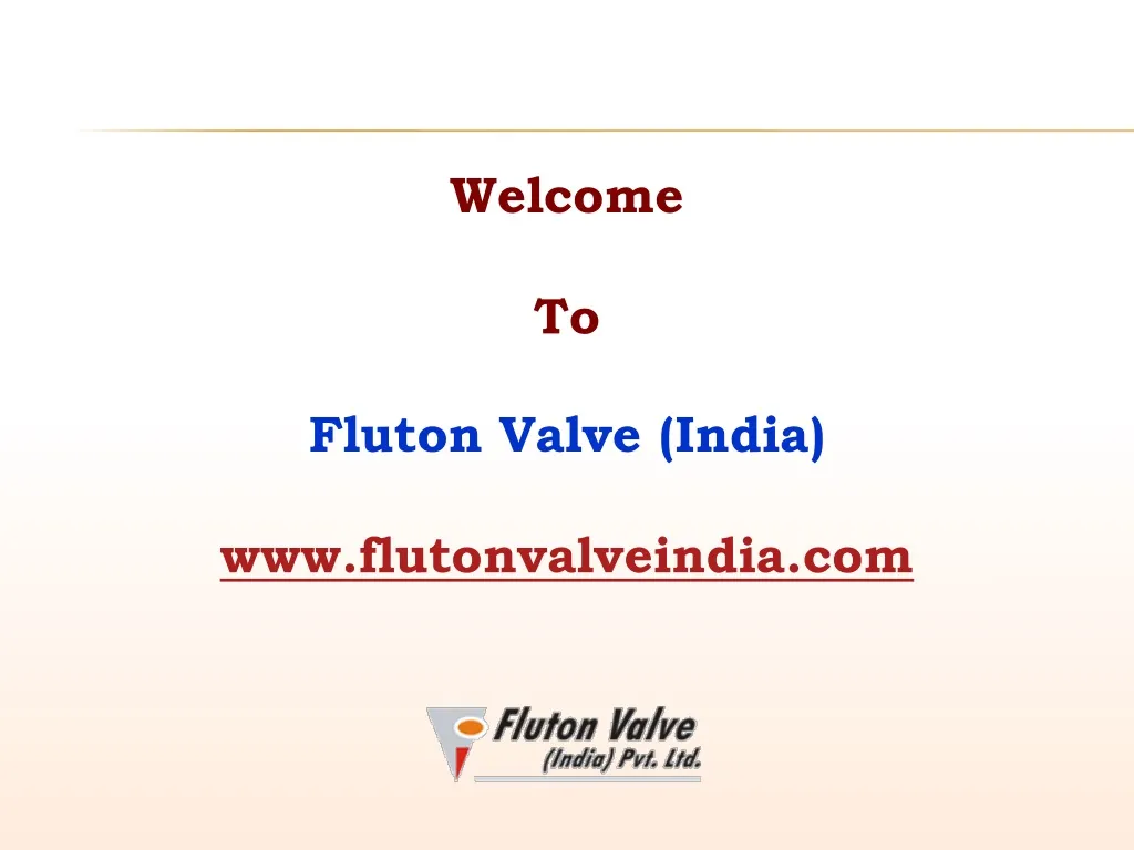welcome to fluton valve india