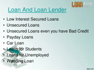 Unsecured loan - slide 1