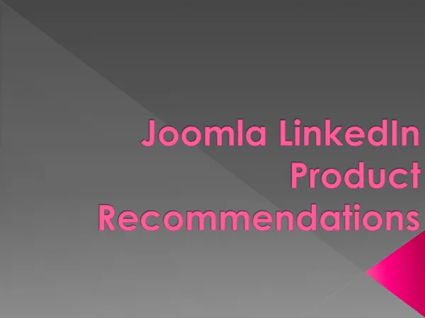 Joomla linkedin product recommendations