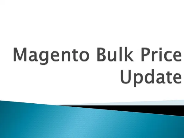 Magento Bulk Price Update