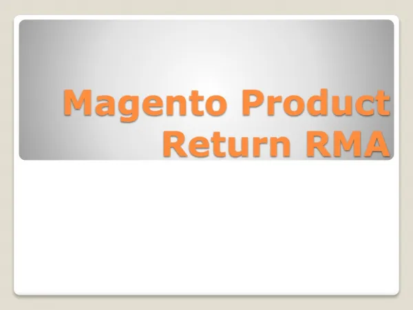Magento Product Return RMA