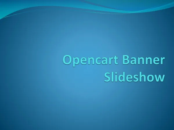 Opencart Banner Slideshow