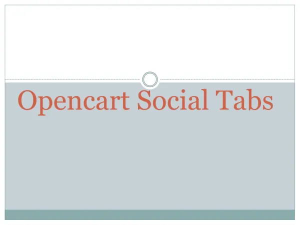 Opencart Social Tabs