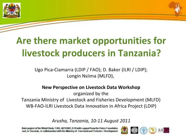 Are there market opportunities for livestock producers in Tanzania