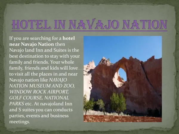 hotel in Navajo nation