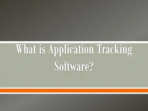 What is Application Tracking Software