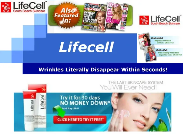 Lifecell Anti-Wrinkle Cream Topping the Charts