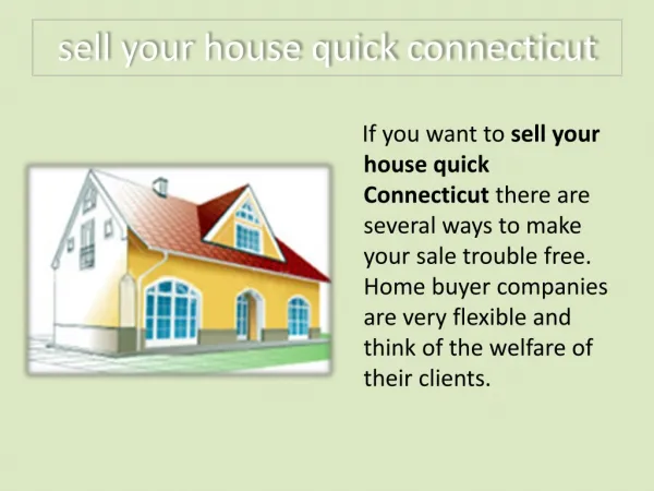 sell house fast connecticut