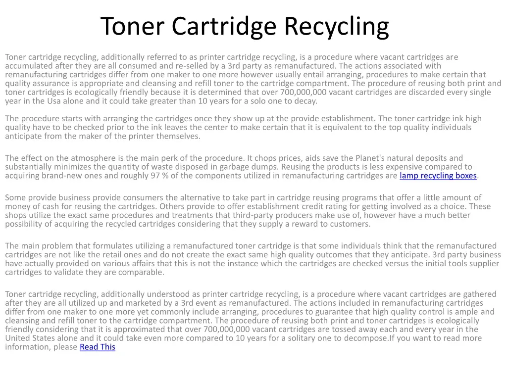 toner cartridge recycling