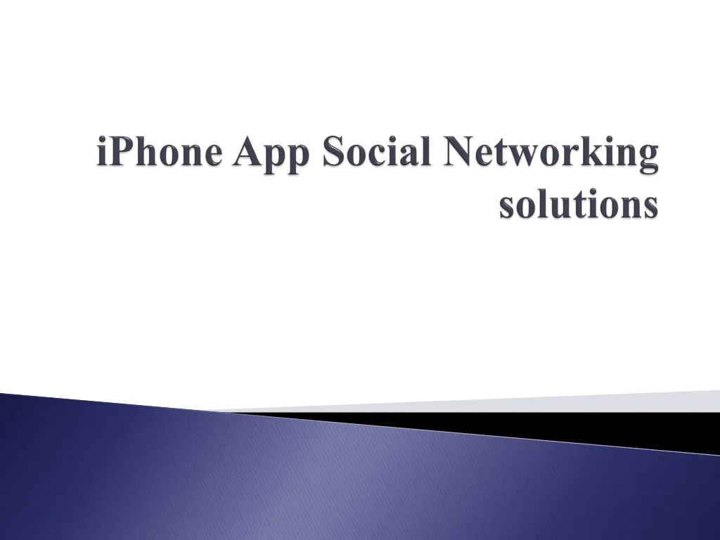 iphone app social networking solutions