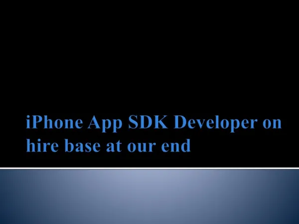 For iPhone SDK development India MADI is the right platform