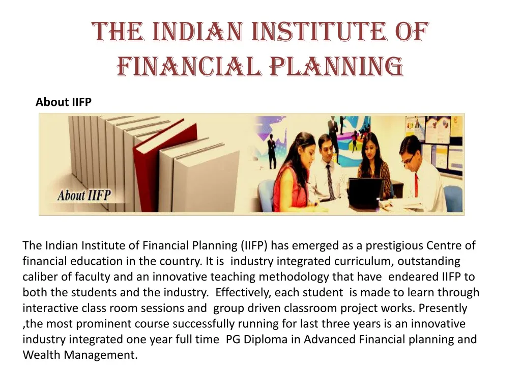 the indian institute of financial planning