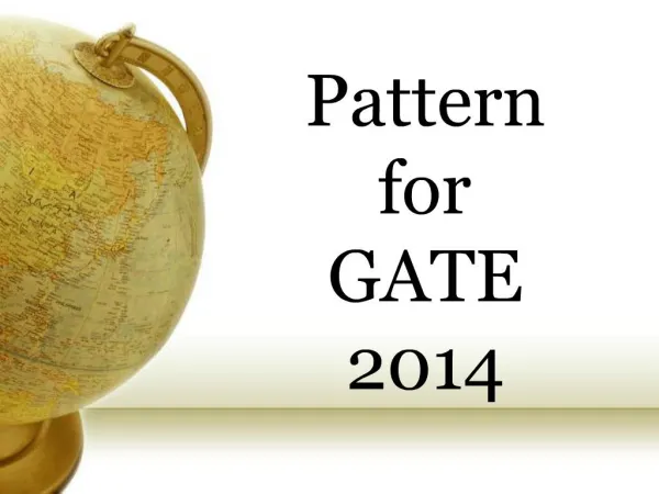 Pattern for GATE 2014